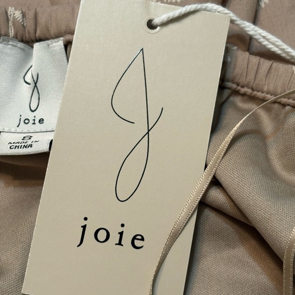 Joie Floral Backless Dress w/ Front Pockets. NWT size 8 side zip beaded tie belt - Picture 5 of 16